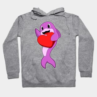 Dolphin with Heart Hoodie